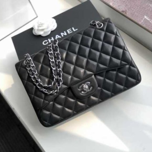Chanel Classic Medium Double Flap Quilted Caviar Shoulder bag - Picture 2 of 9